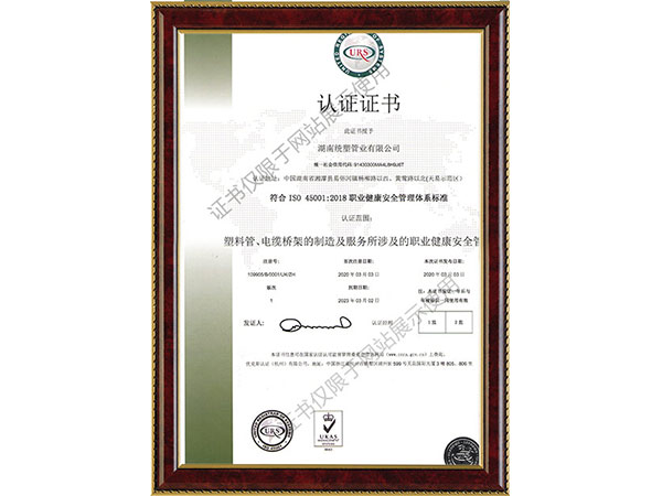 職業(yè)健康體系證書(shū)